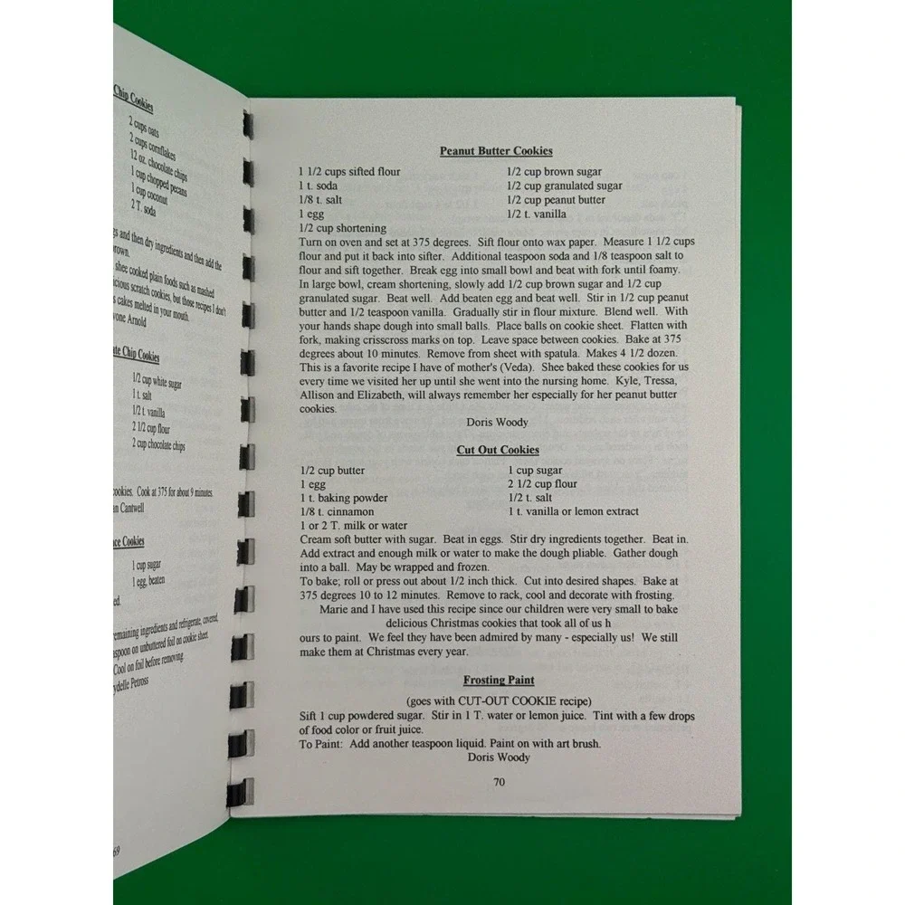 Cantwell First Cousins Cookbook Family Recipes Spiral Bound Community Texas
